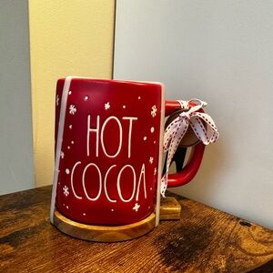 Rae Dunn HOT COCOA mug with coaster